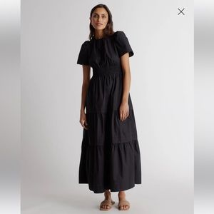 Quince 100% cotton tiered maxi dress NWT